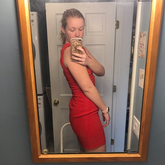 Red Bodycon Dress - Picture 2 of 3